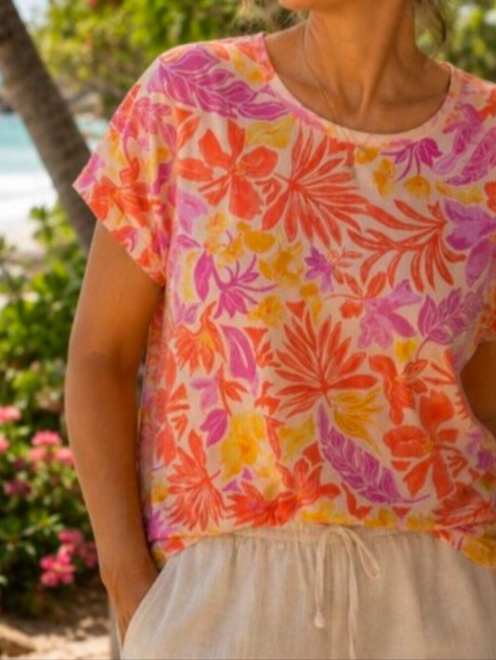 Old Navy | Women's Large | NWOT | Tropical 🌺🌴🦜 | 100% Cotton | Bundle & Save!